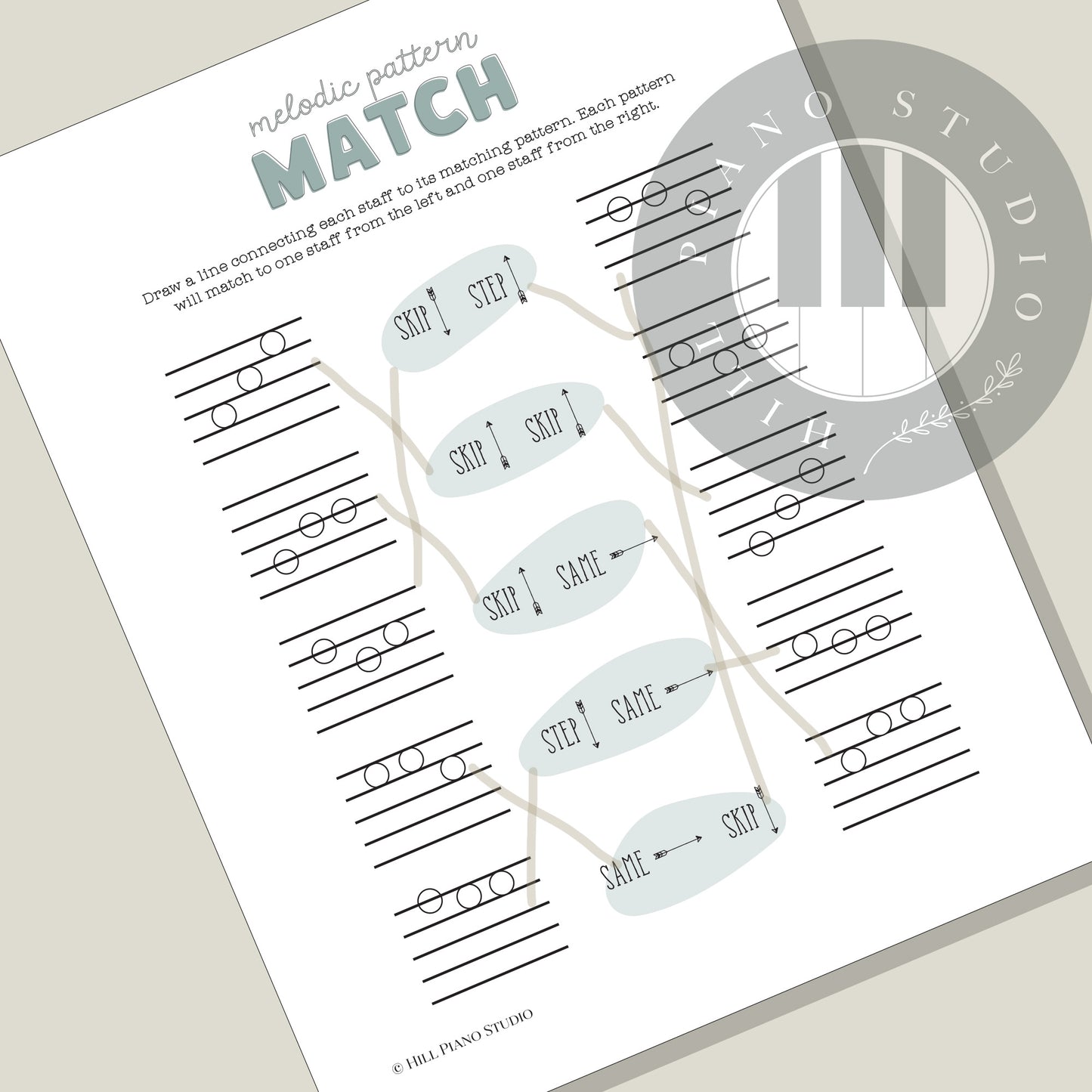 Melodic Pattern Match Worksheet