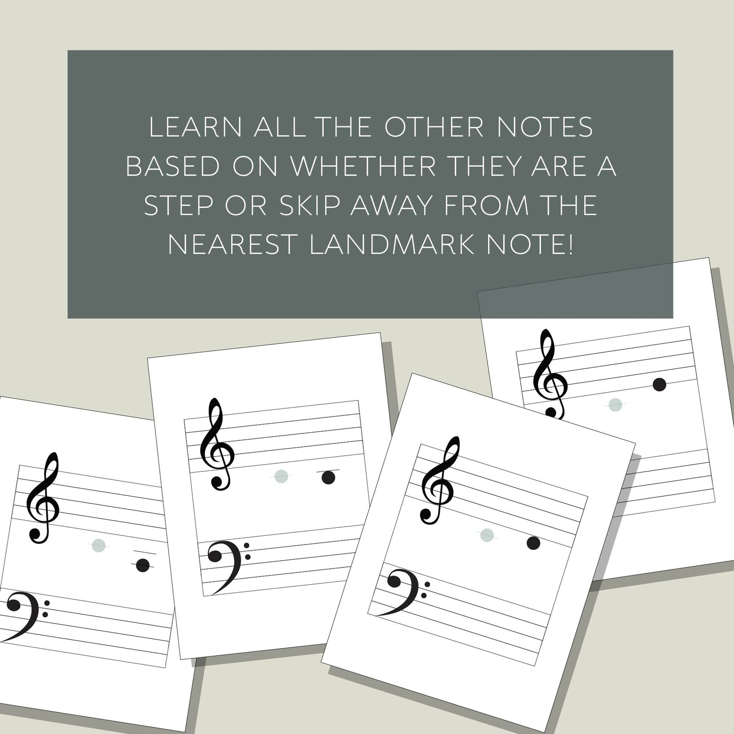 Note Mastery Landmark Flashcards