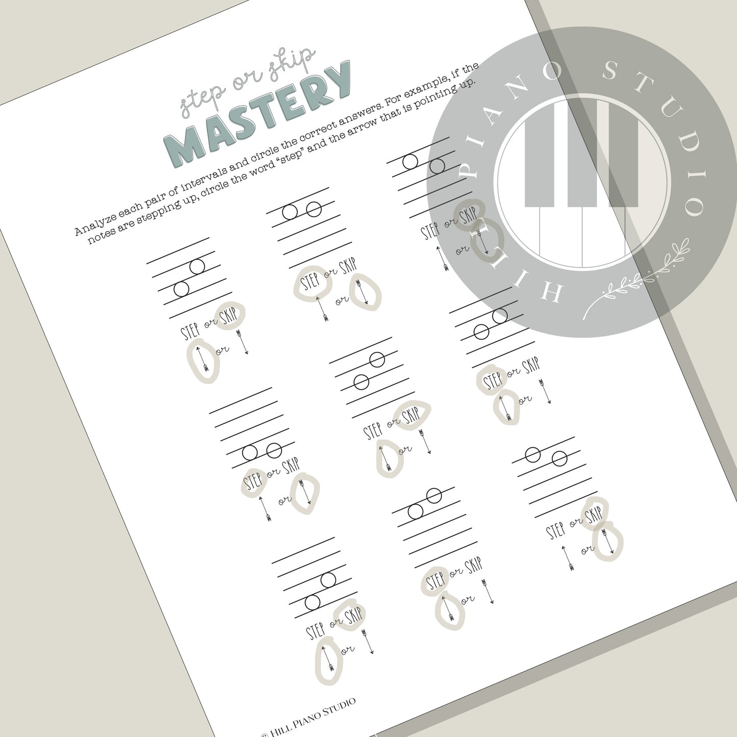 Step or Skip Mastery Worksheet