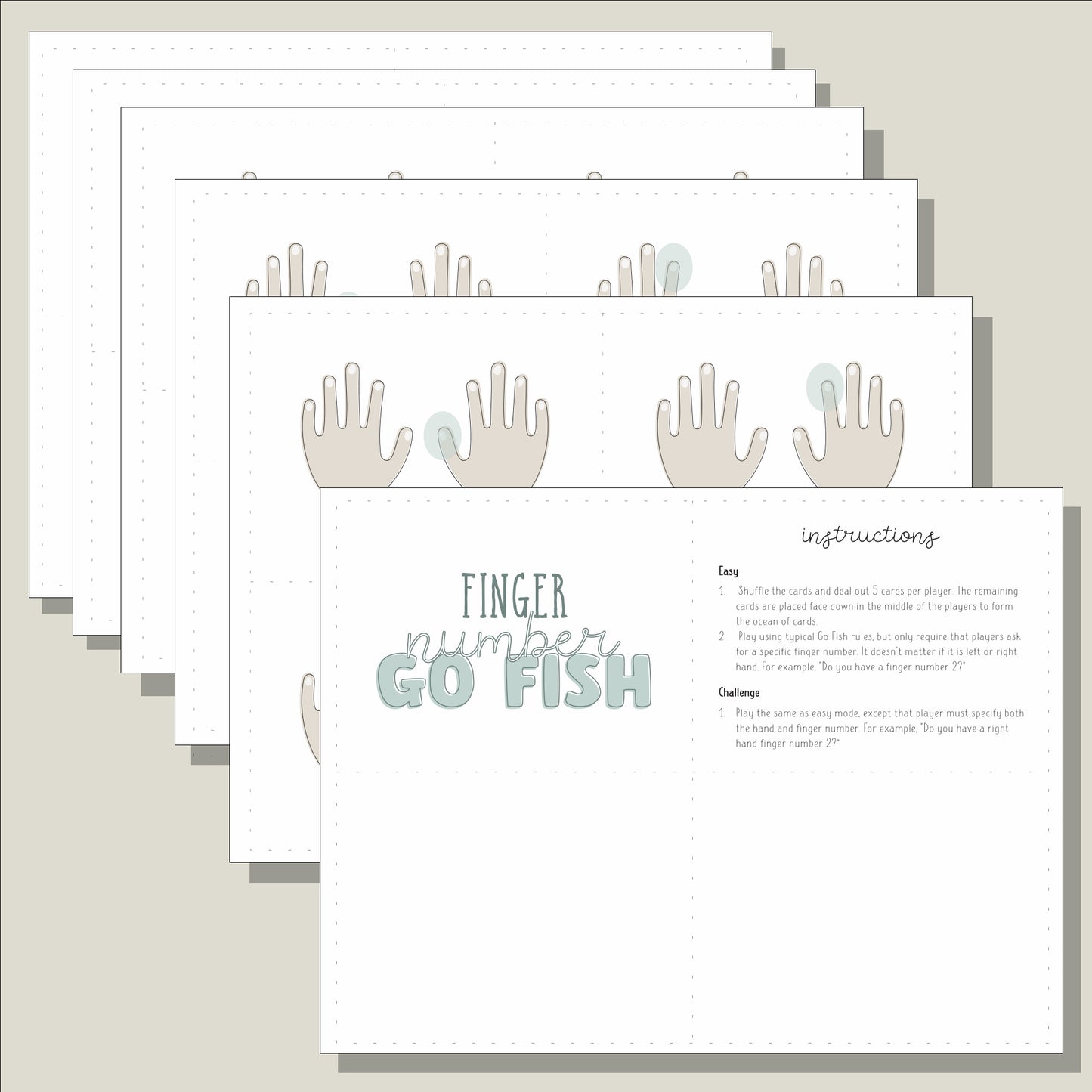 Finger Number Go Fish