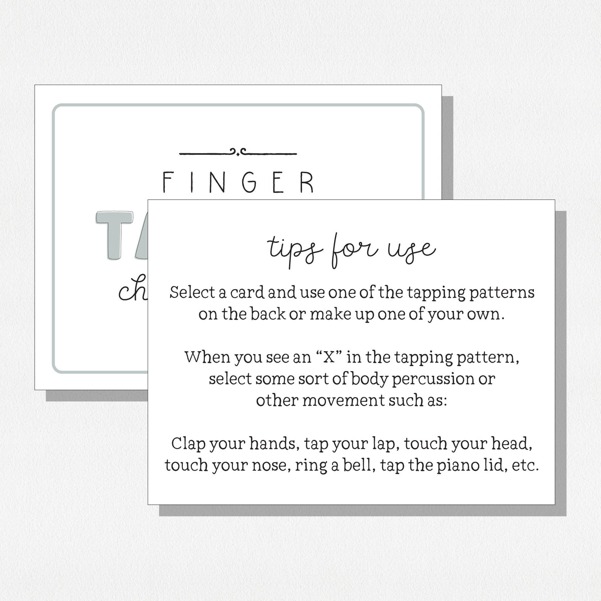 Finger Tapping Challenge Cards