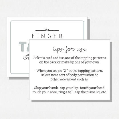 Finger Tapping Challenge Cards