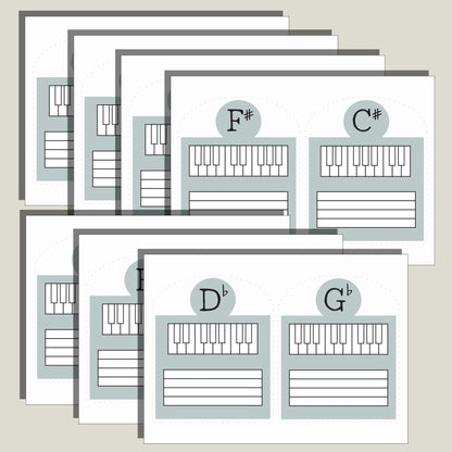 Keyboard + Staff Cards