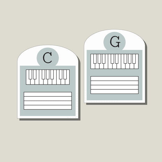 Keyboard + Staff Cards