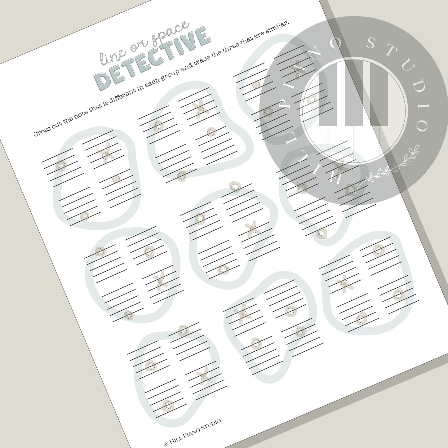 Line or Space Detective Worksheets