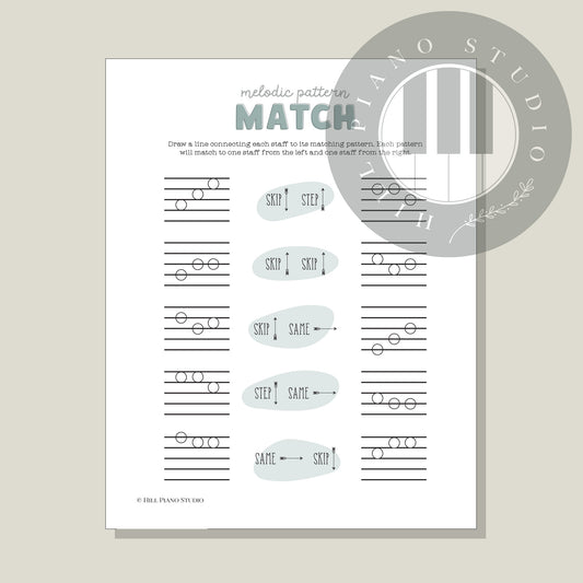 Melodic Pattern Match Worksheet