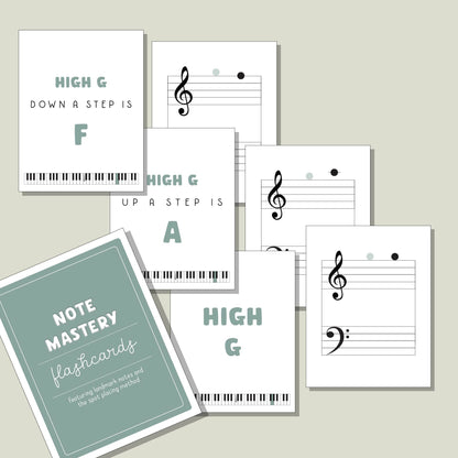 Note Mastery Landmark Flashcards