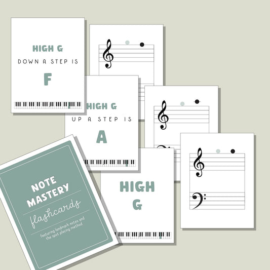 Note Mastery Landmark Flashcards