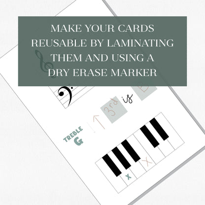 An example of one of the Spot Placing Detective flashcards filled out with a text overlay that says "Make your cards reusable by laminating them and using a dry erase marker." Shown on a neutral colored background.