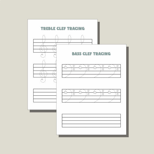 Clef Tracing Worksheets